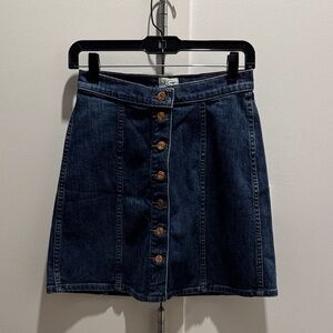 Jcrew Denim Button-Front Skirt size 26P
